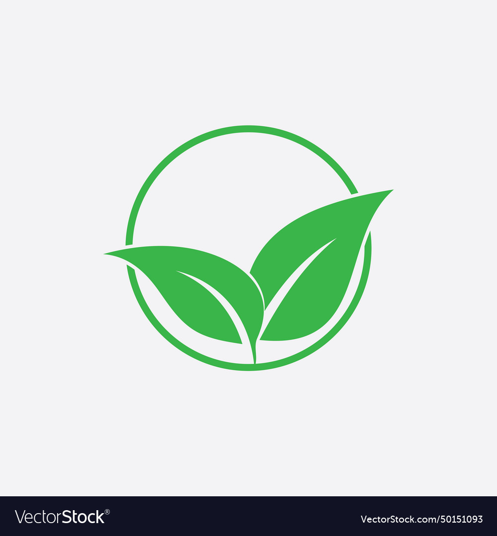 Leaf design icon logo Royalty Free Vector Image