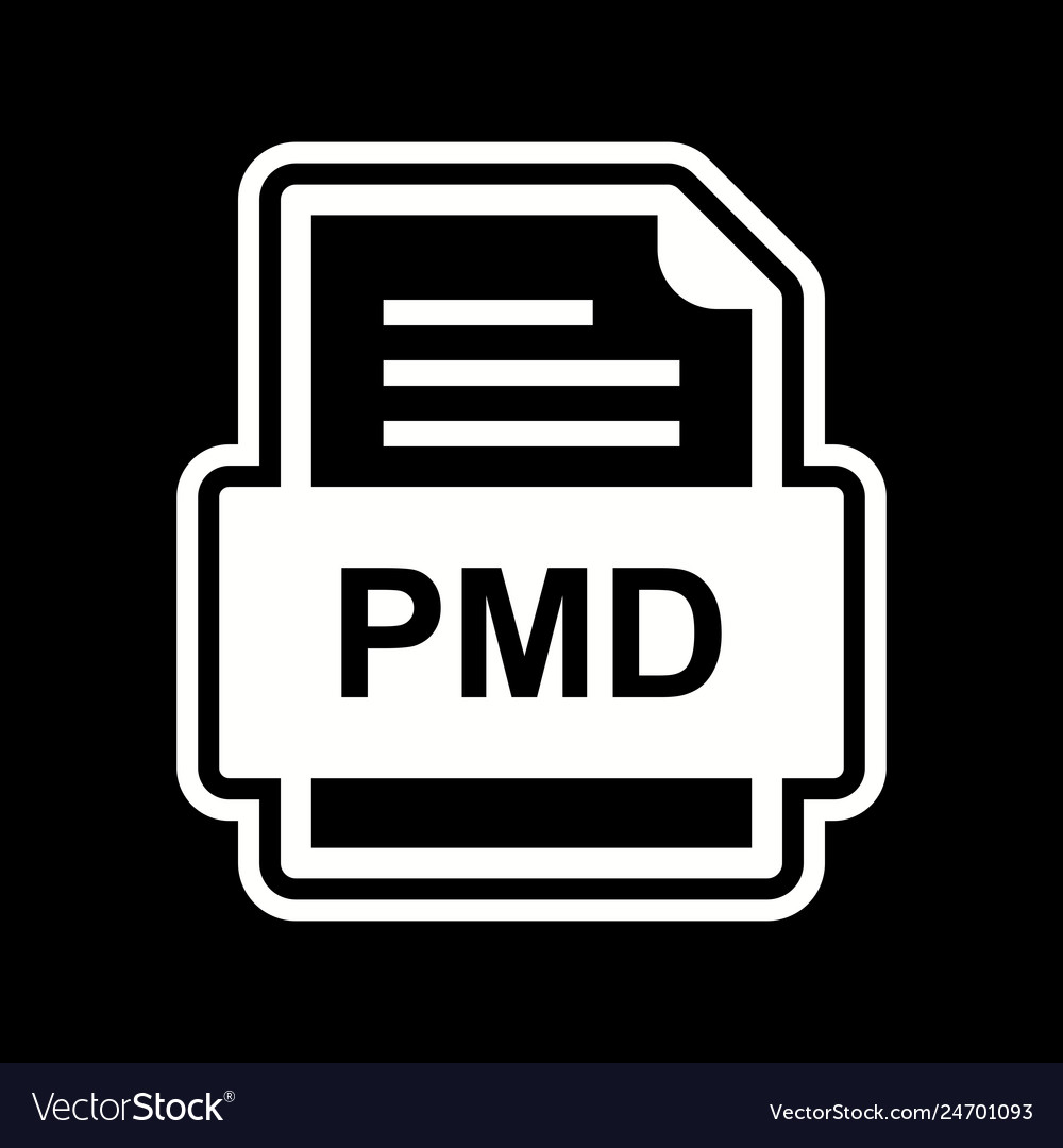 Pmd File Document Icon Royalty Free Vector Image