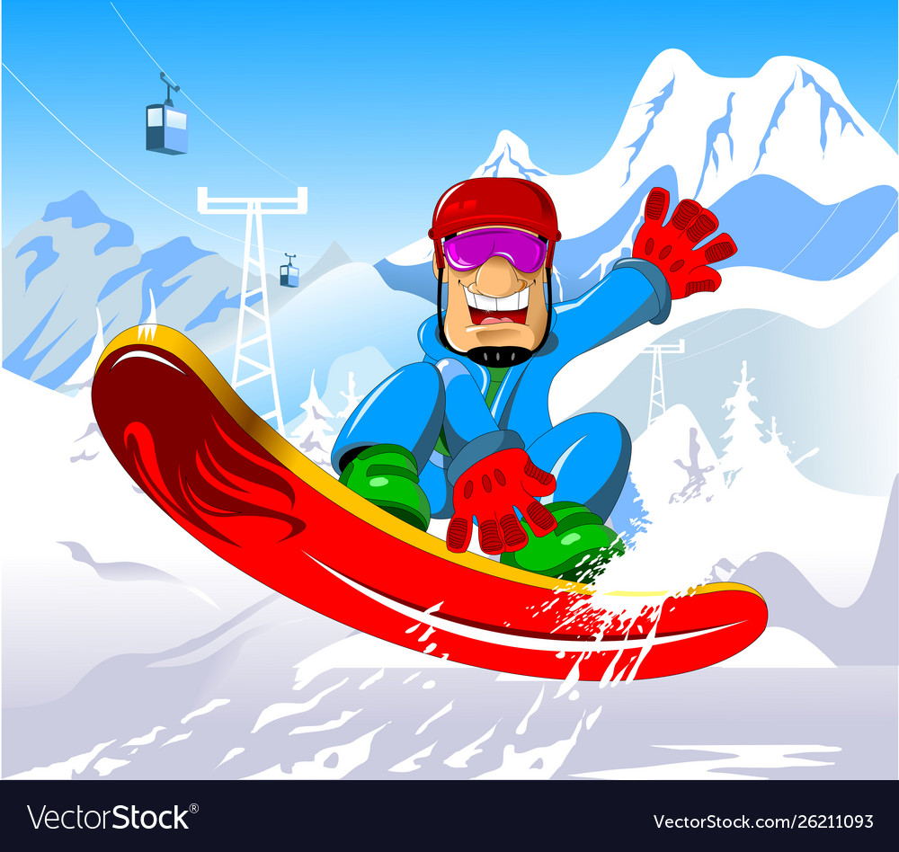 Snowboard up Royalty Free Vector Image - VectorStock