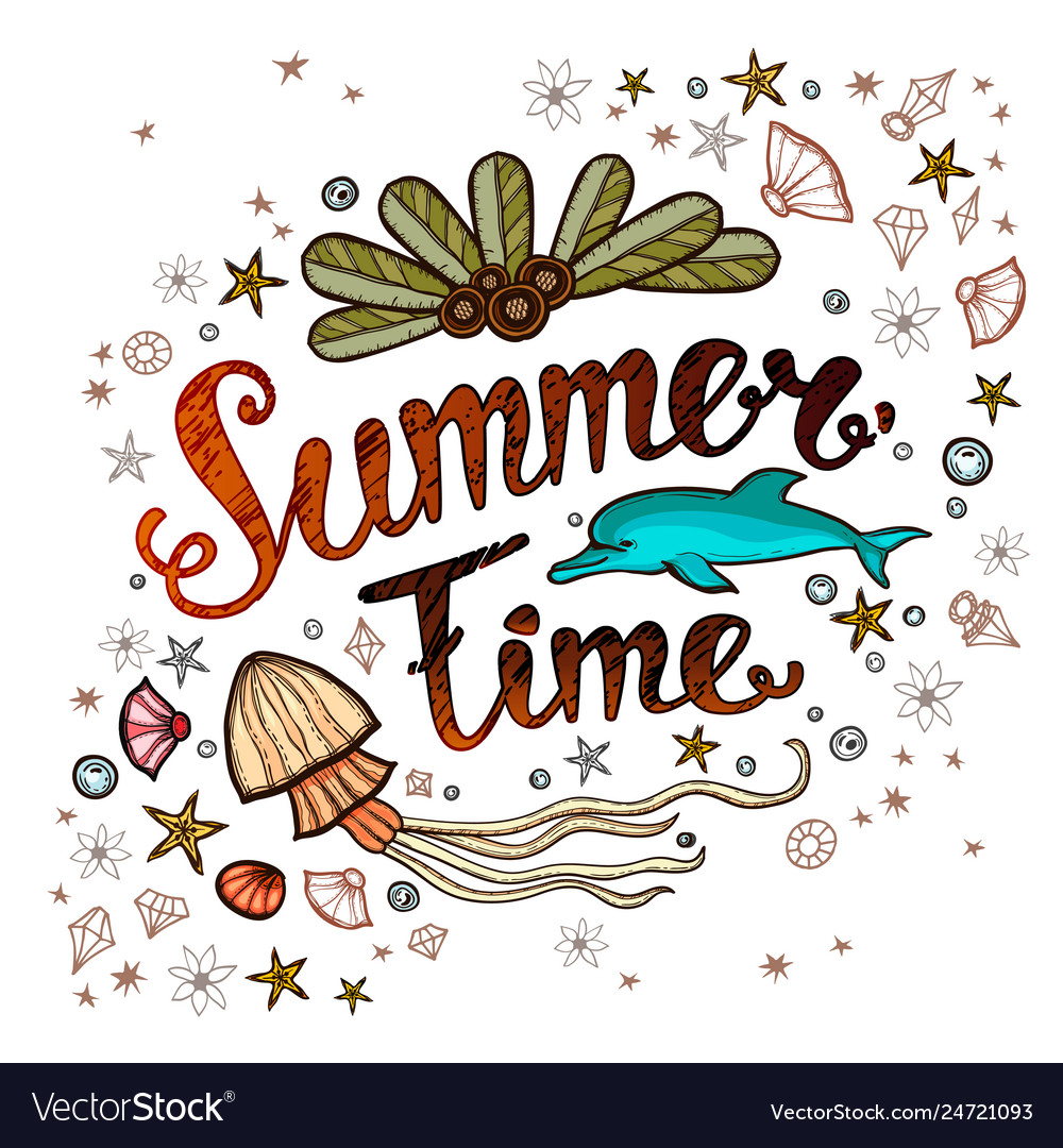 Summer Time Banner For Promotion Poster Royalty Free Vector