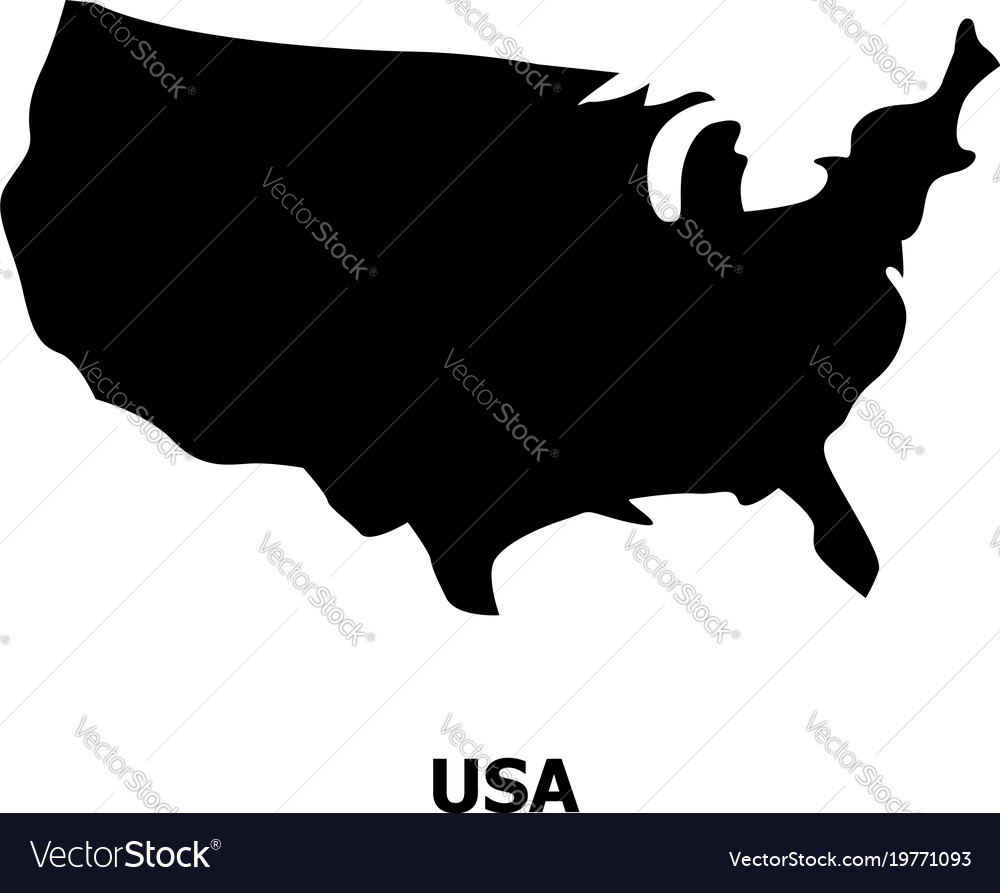 Download Usa map icon simple style Royalty Free Vector Image