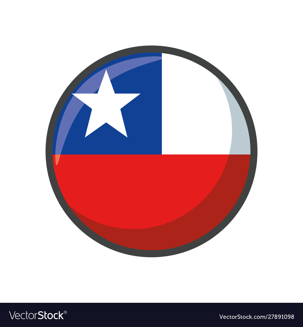 Isolated chile flag icon block design Royalty Free Vector