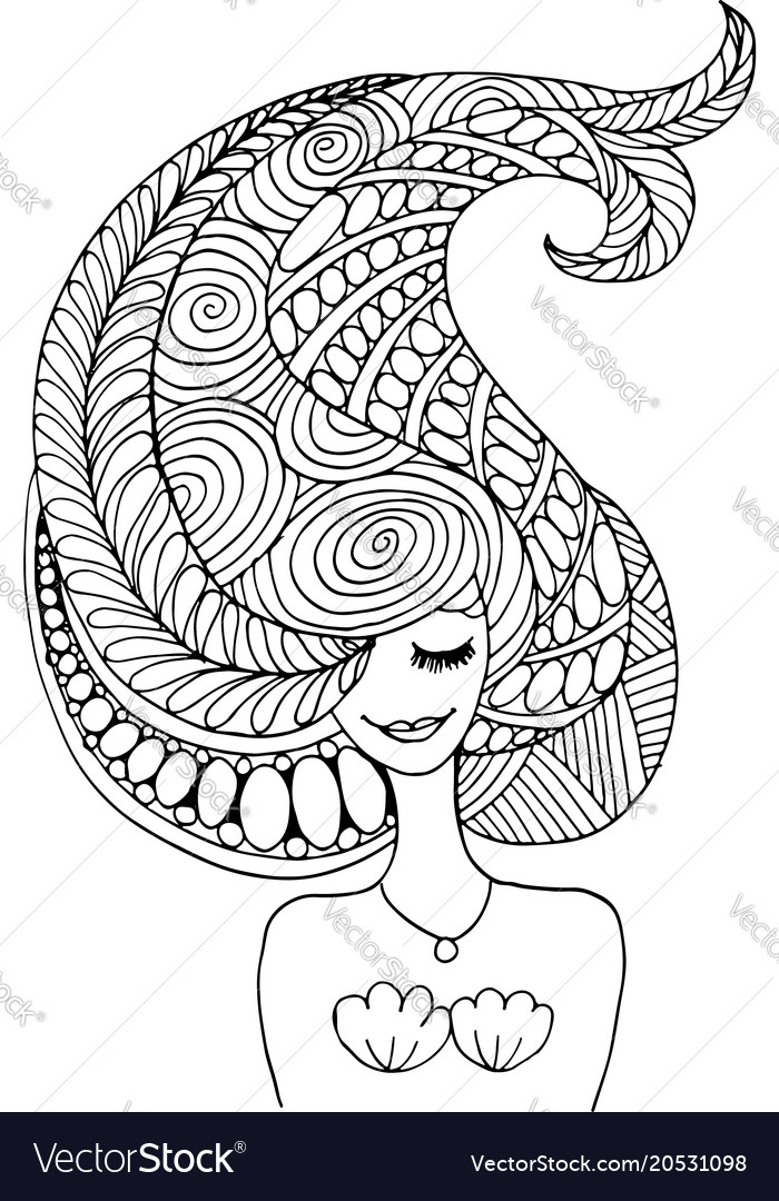 Free Free 203 Mermaid Zentangle Svg SVG PNG EPS DXF File