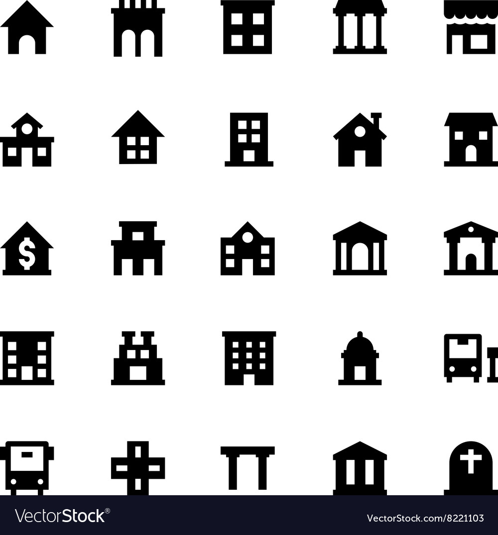 City elements icons 1 Royalty Free Vector Image