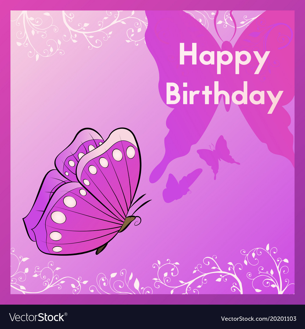 Happy birthday greeting card the postcard Vector Image