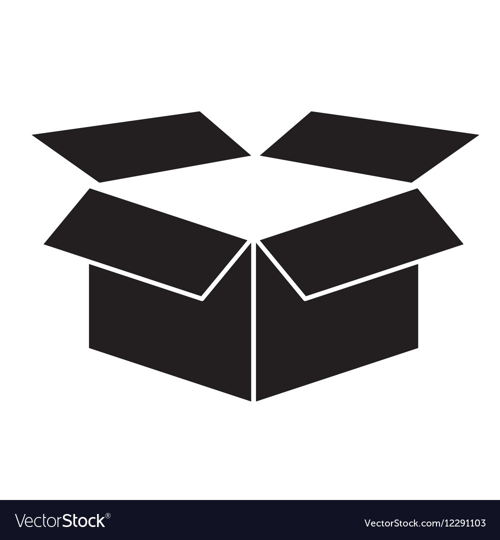 Open Box Icon Symbol Royalty Free Vector Image