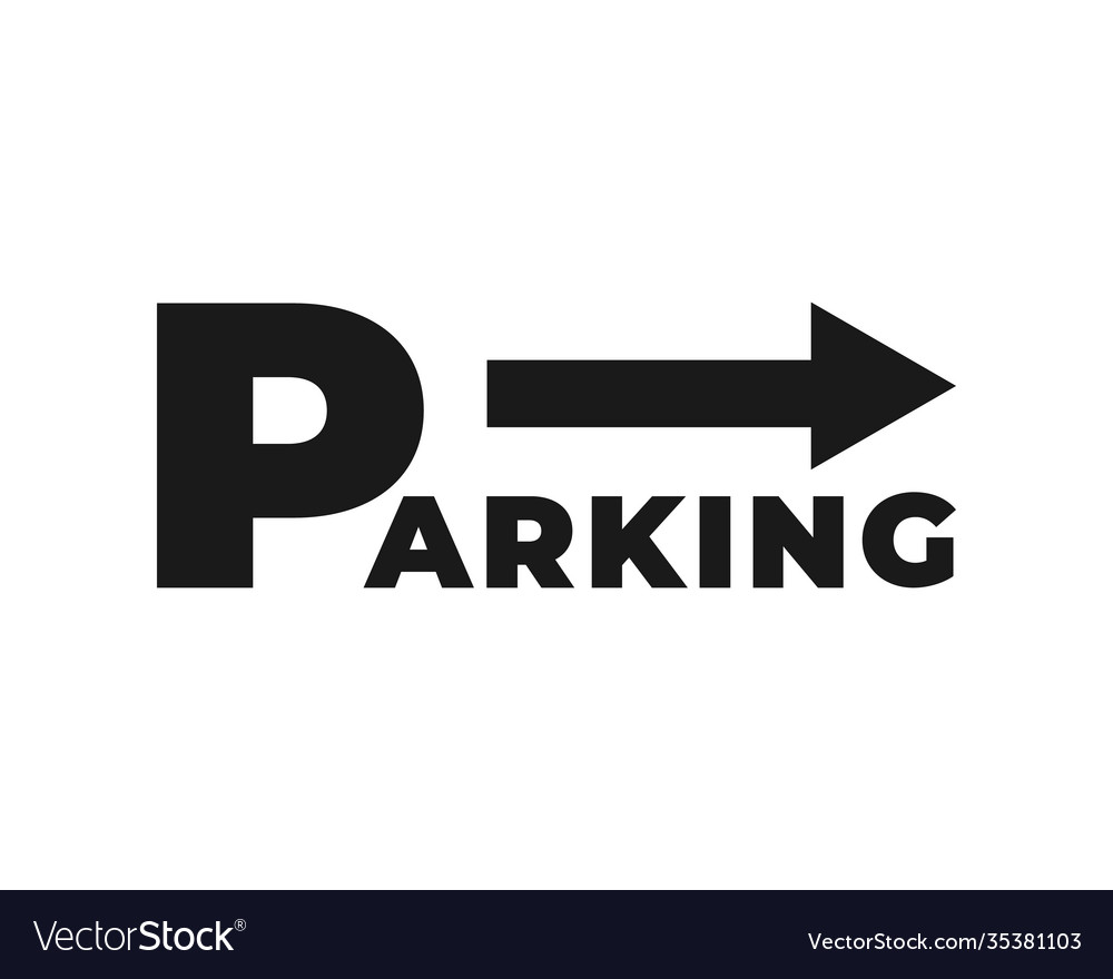 Parking icon simple flat symbol pictograph Vector Image