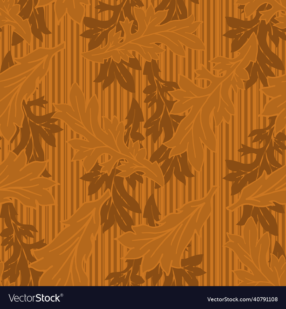 Acanthus leaf seamless pattern background Vector Image
