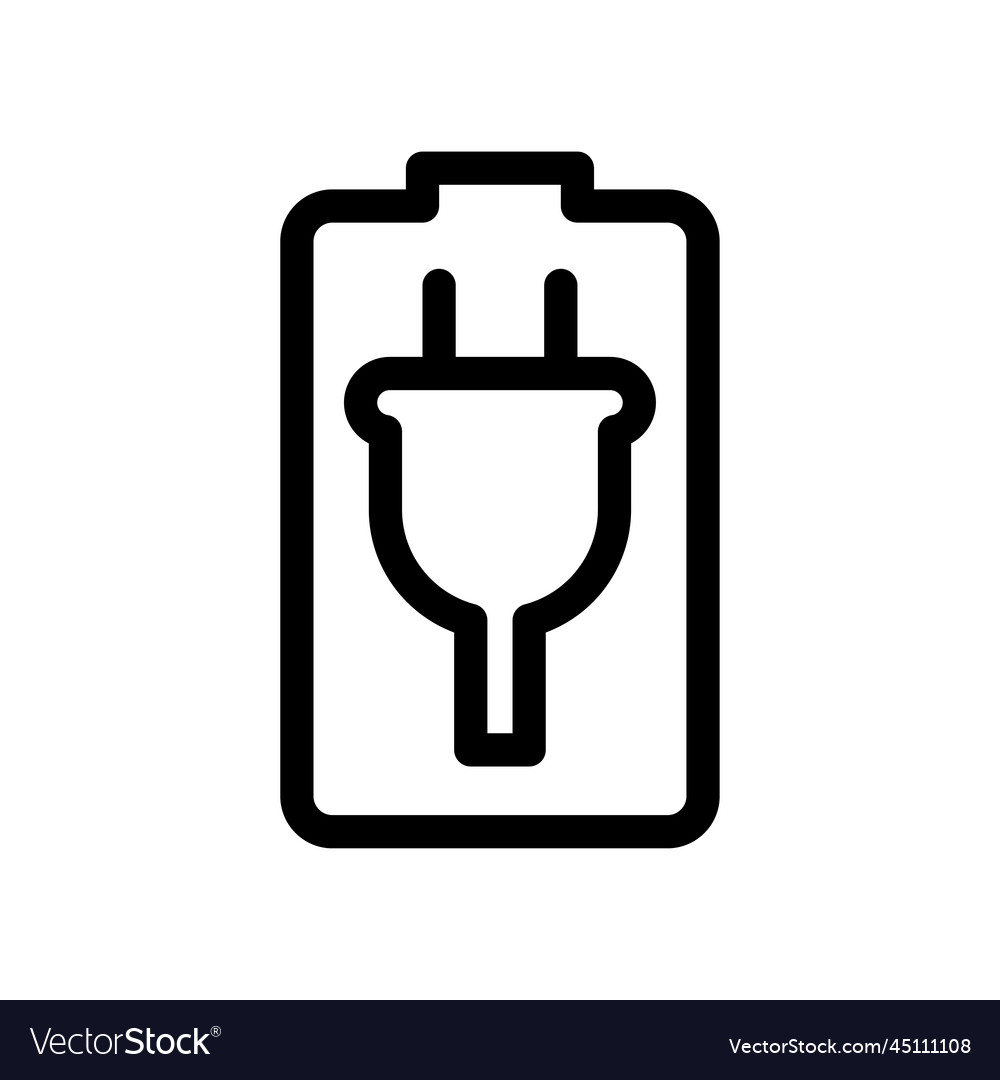 Battery charging icon Royalty Free Vector Image