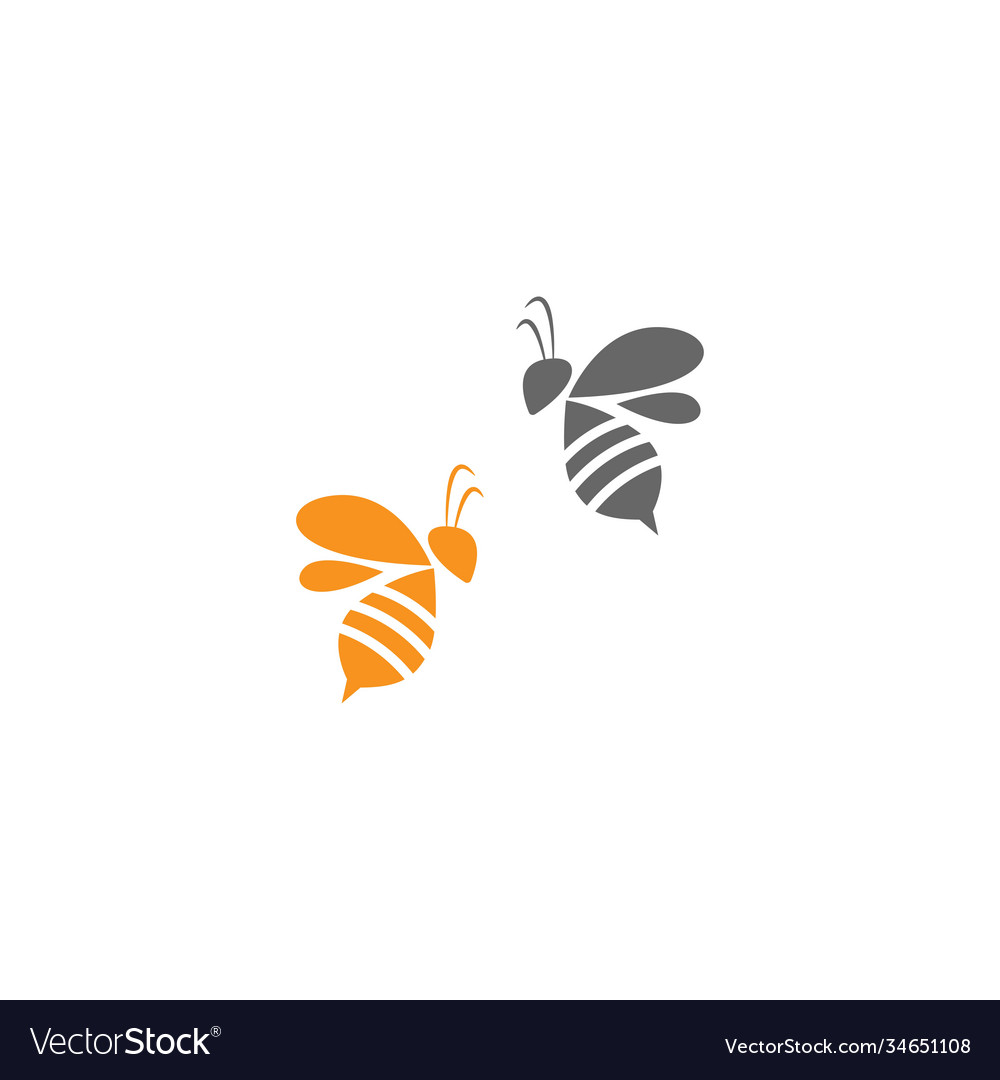 Bee logo icon creative design Royalty Free Vector Image