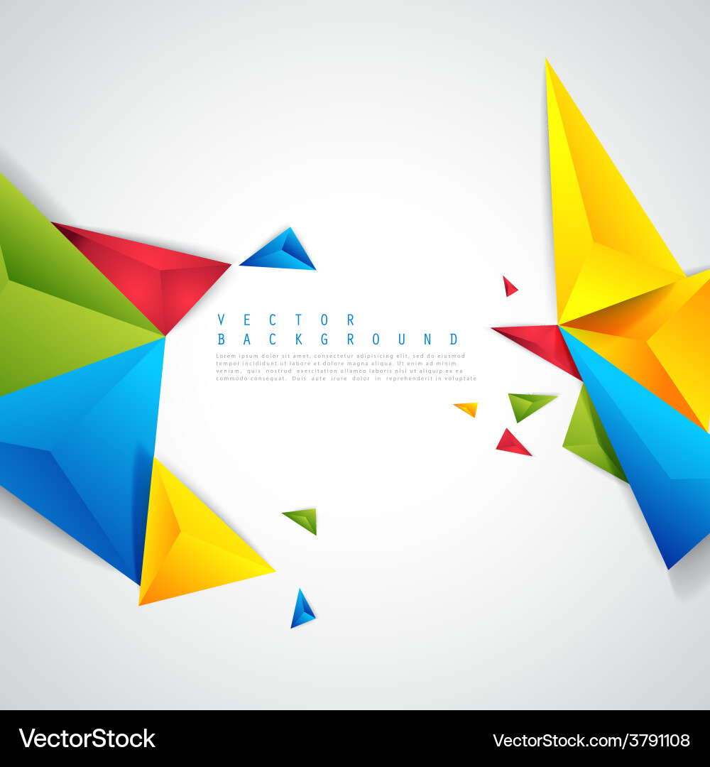 Color background abstract polygon triangle Vector Image