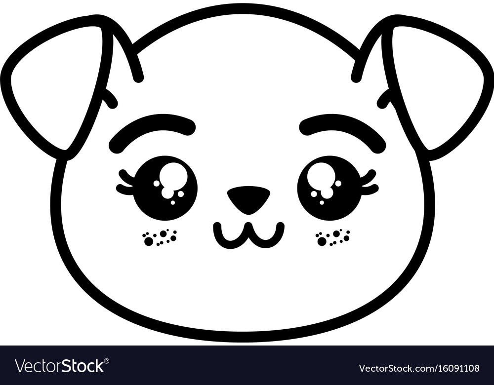 Isolated cute dog face Royalty Free Vector Image