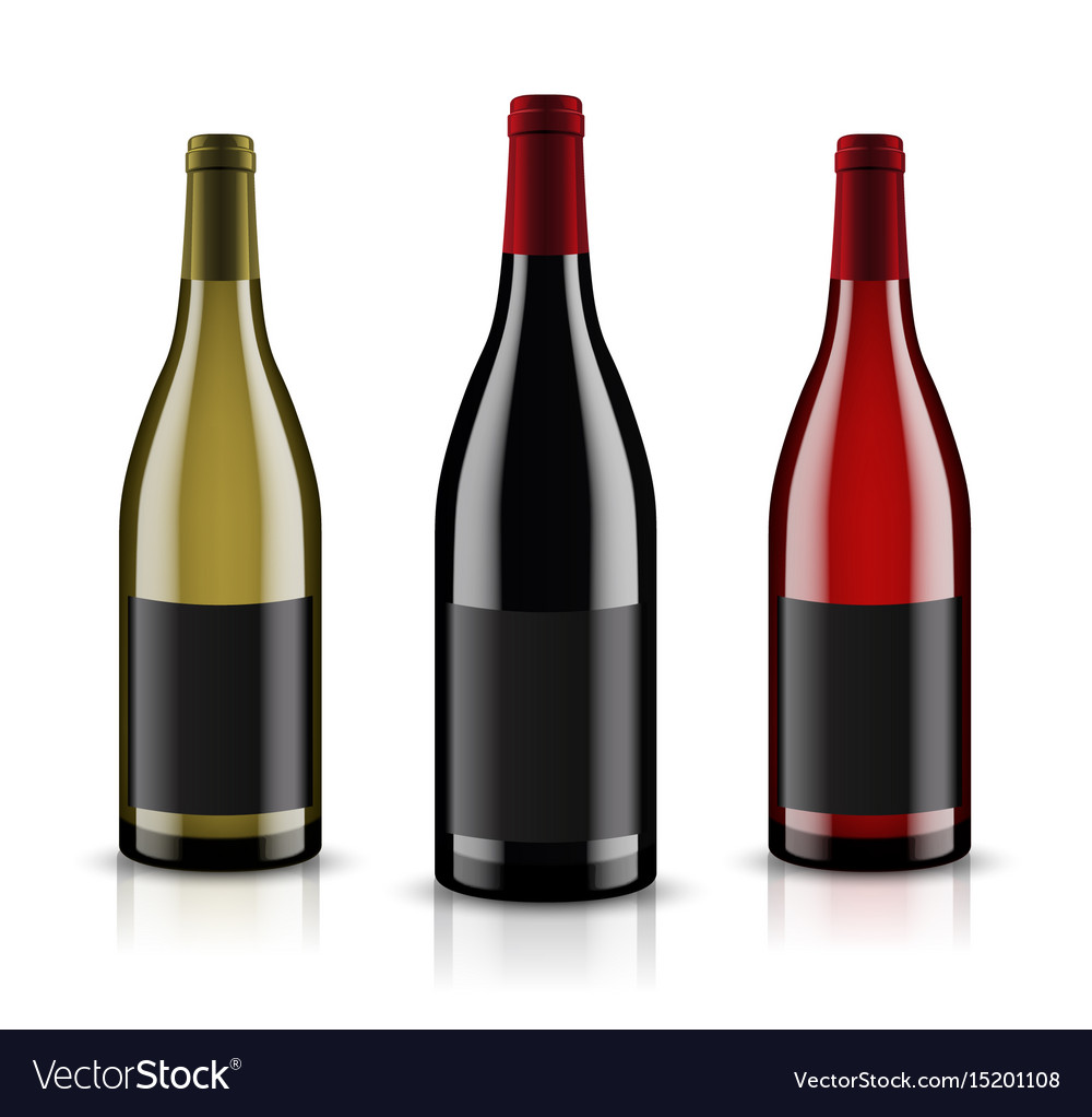 Mockup wine bottle design Royalty Free Vector Image