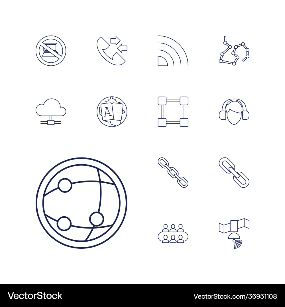 Network icons Royalty Free Vector Image - VectorStock