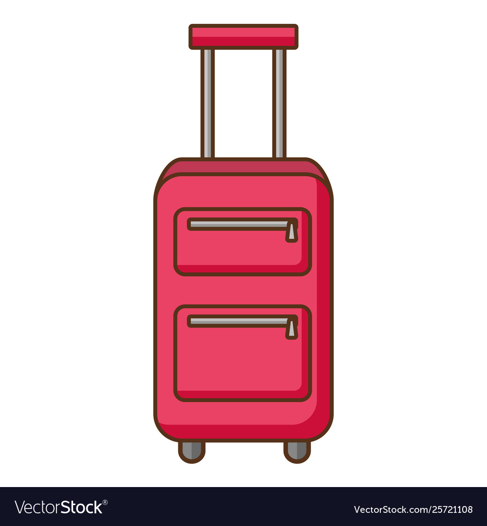 Suitcase handle and wheels accessory Royalty Free Vector