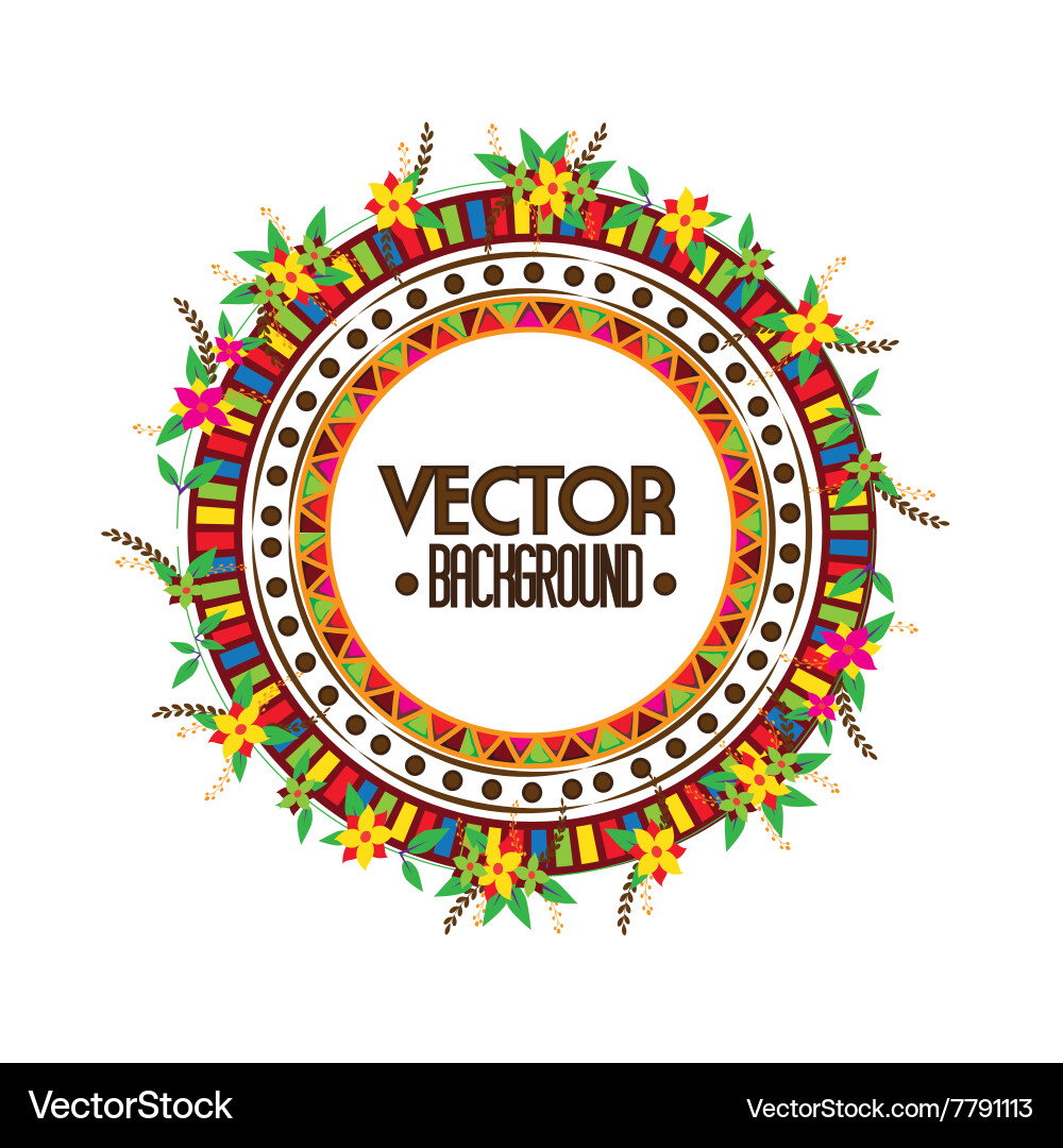 Bohemian background design Royalty Free Vector Image