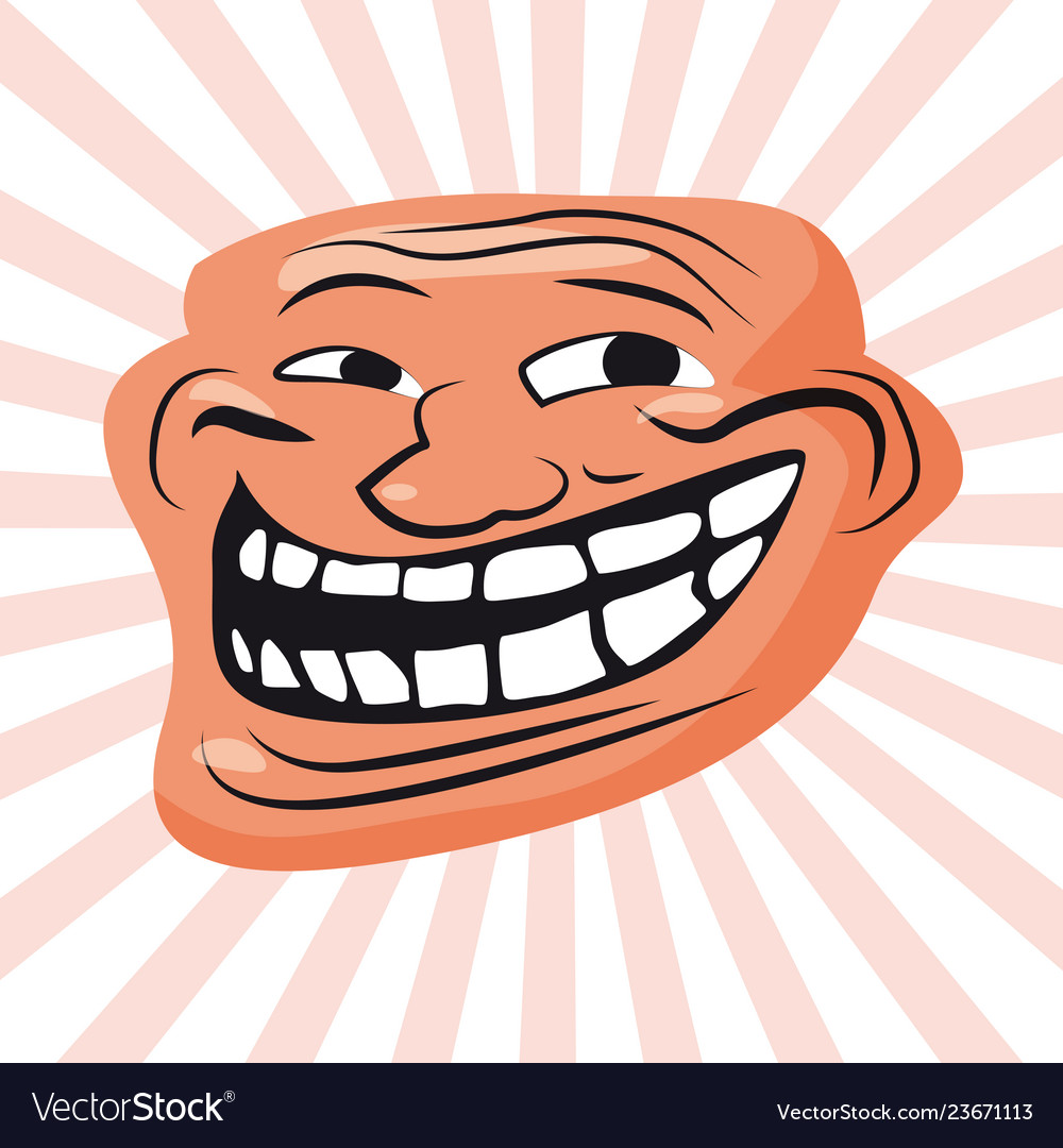 Internet meme Why You No. Rage face 3d illustration Stock