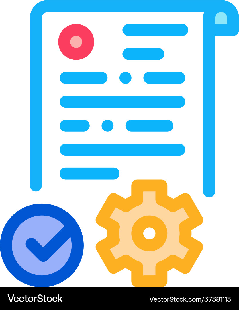 Process applications color icon Royalty Free Vector Image
