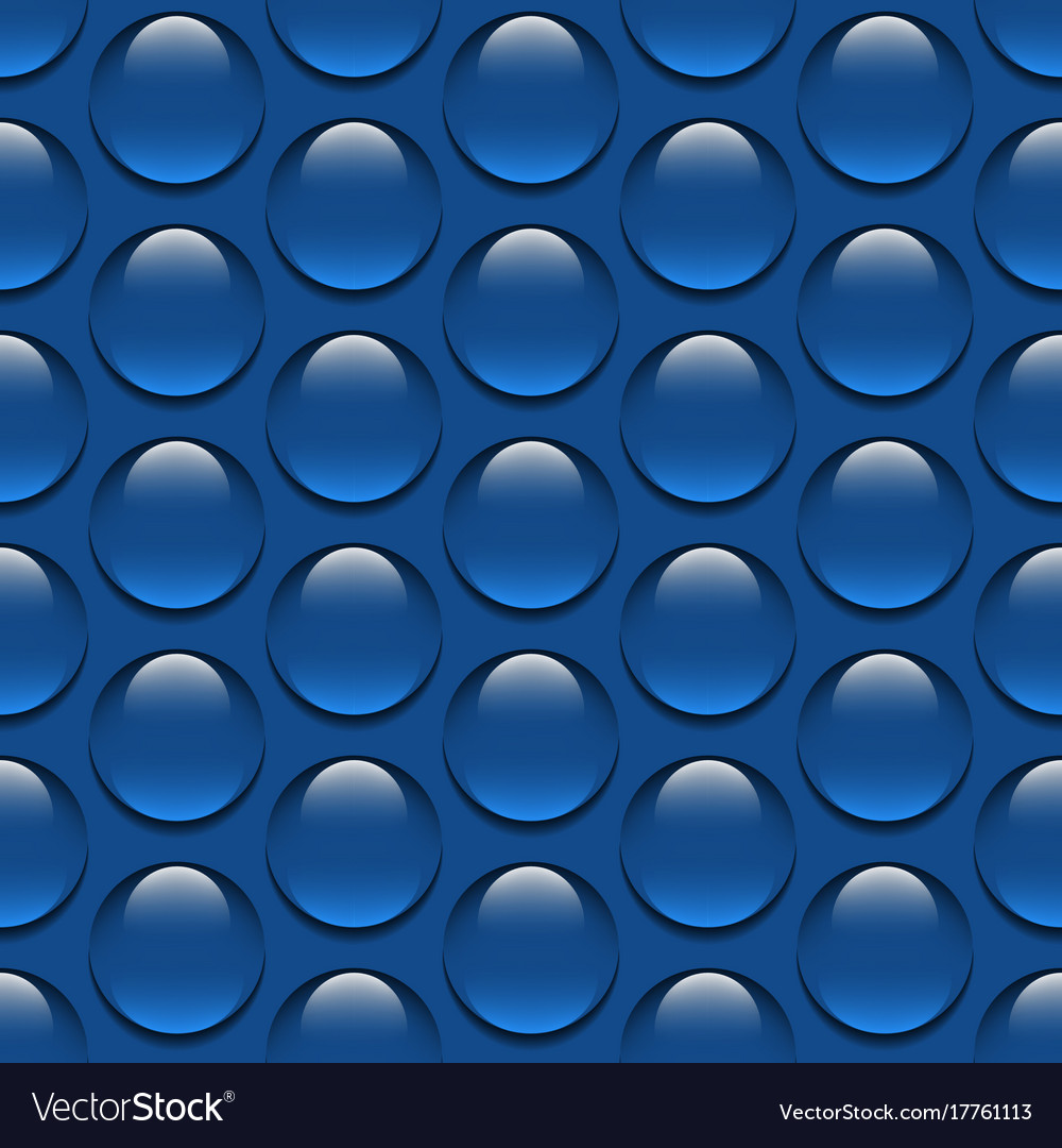 Realistic glass water drops seamless pattern Vector Image