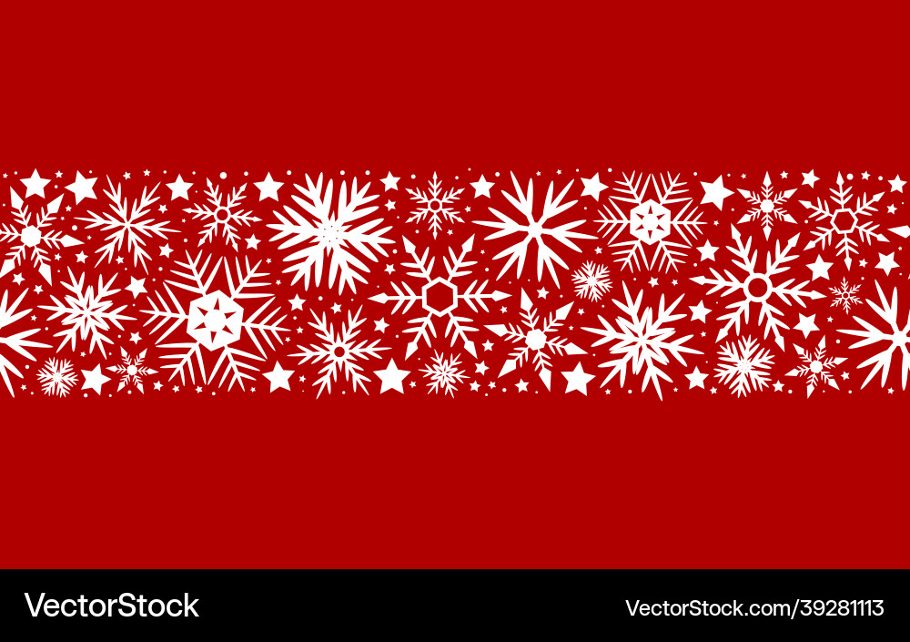 Snowflakes seamless pattern Royalty Free Vector Image
