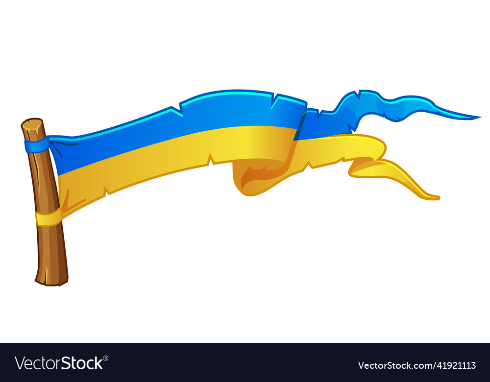 Ukraine flag for 2d game isoled icon