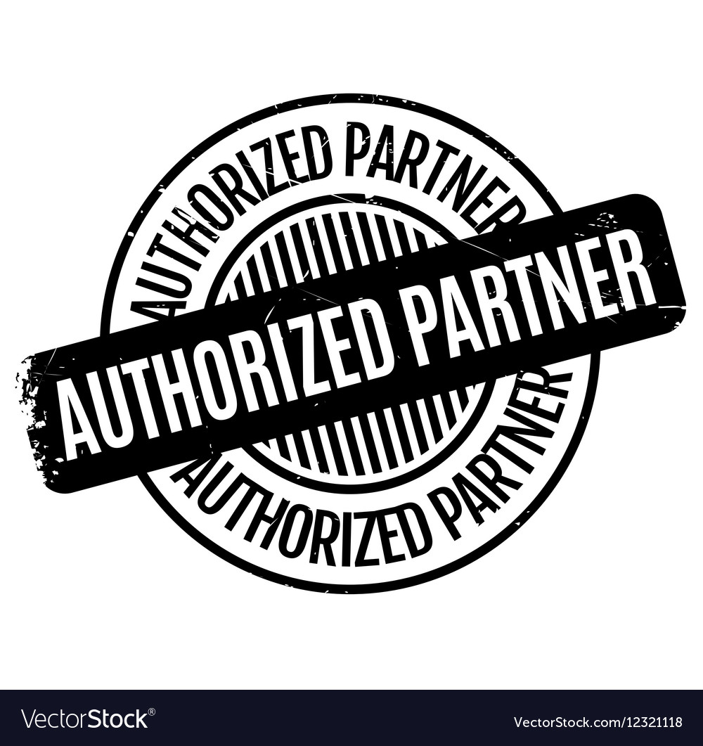 Authorized Partner rubber stamp Royalty Free Vector Image