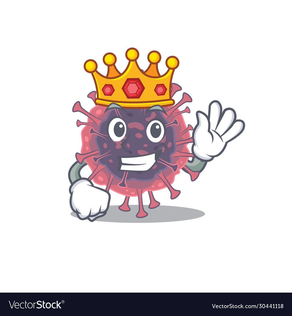 Royal king microbiology coronavirus with crown Vector Image