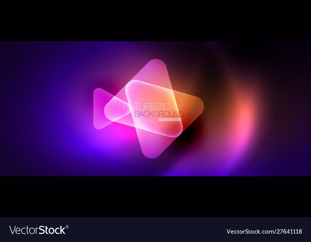 Shiny abstract glowing neon geometric background Vector Image