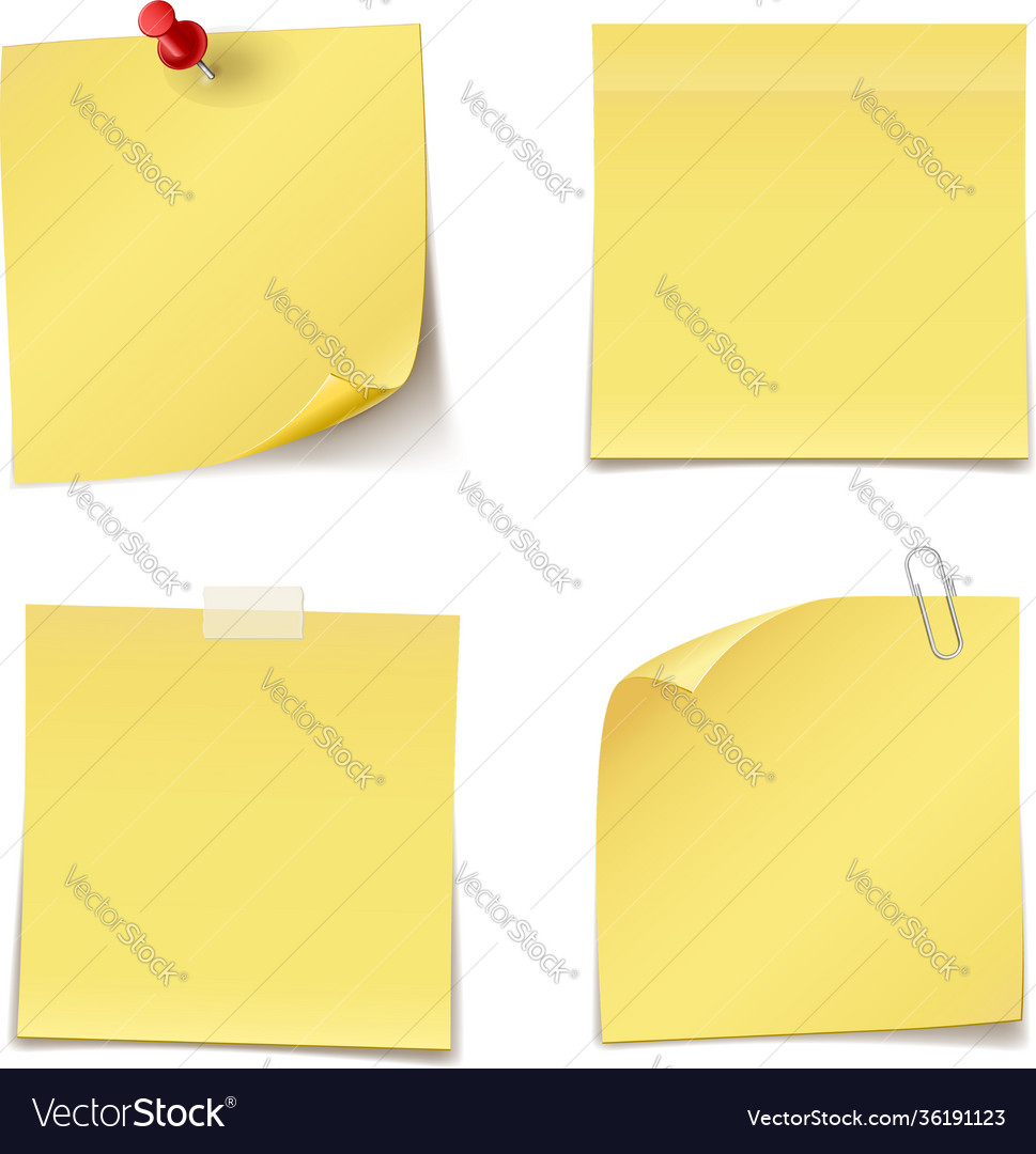 Adhesive notes Royalty Free Vector Image - VectorStock