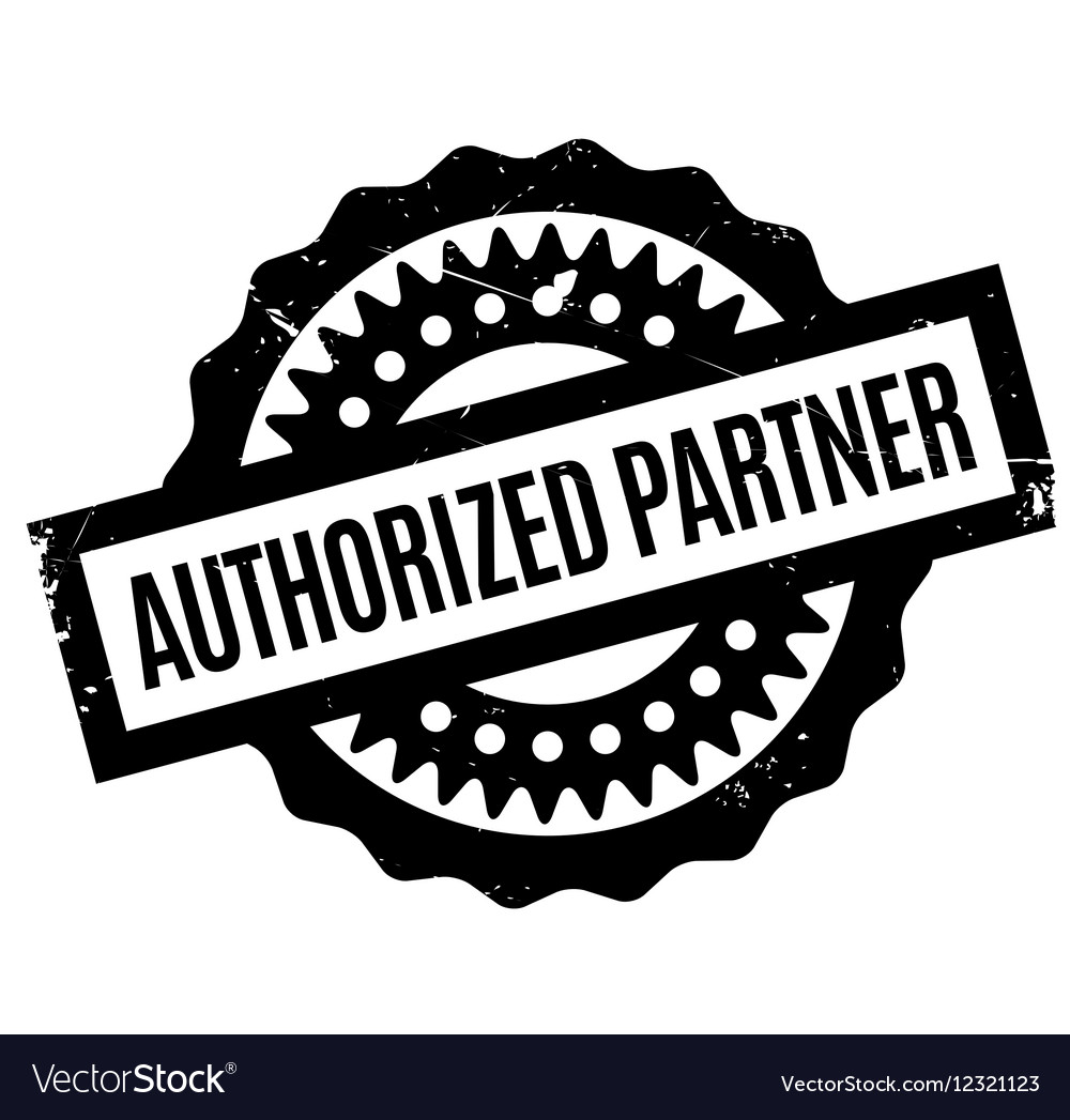 Authorized Partner rubber stamp Royalty Free Vector Image