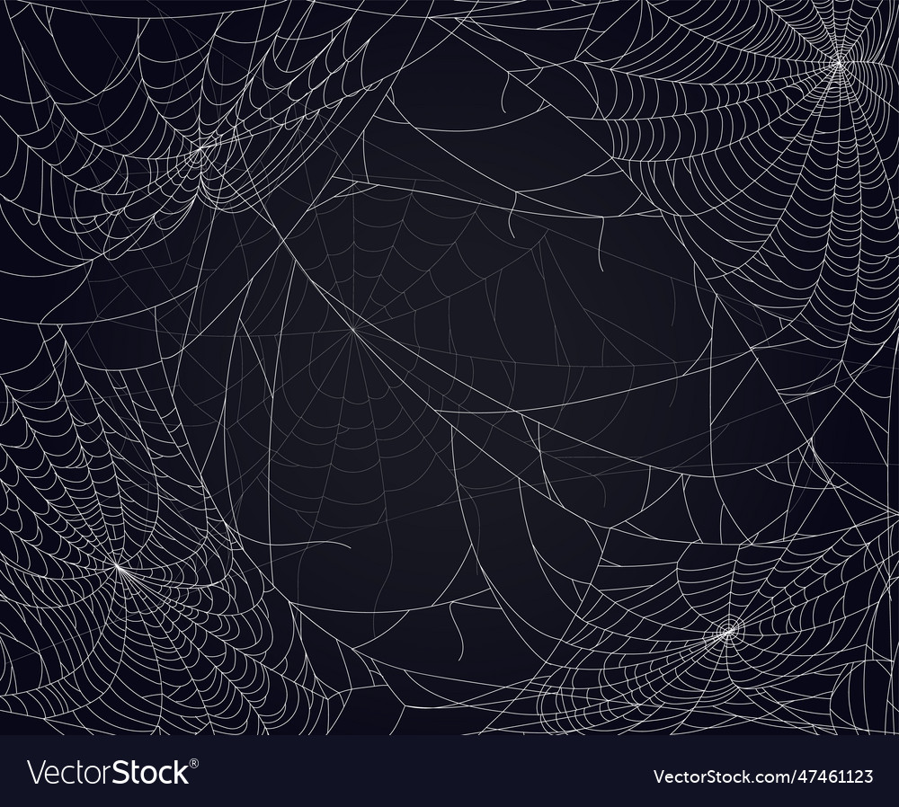 Cobweb spooky background halloween scary horror Vector Image