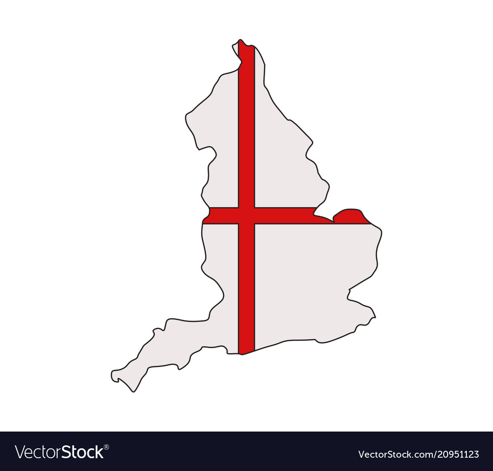 England map with flag