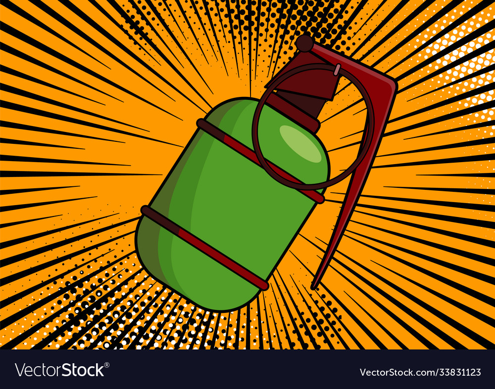 Pop art bomb on comic retro style Royalty Free Vector Image