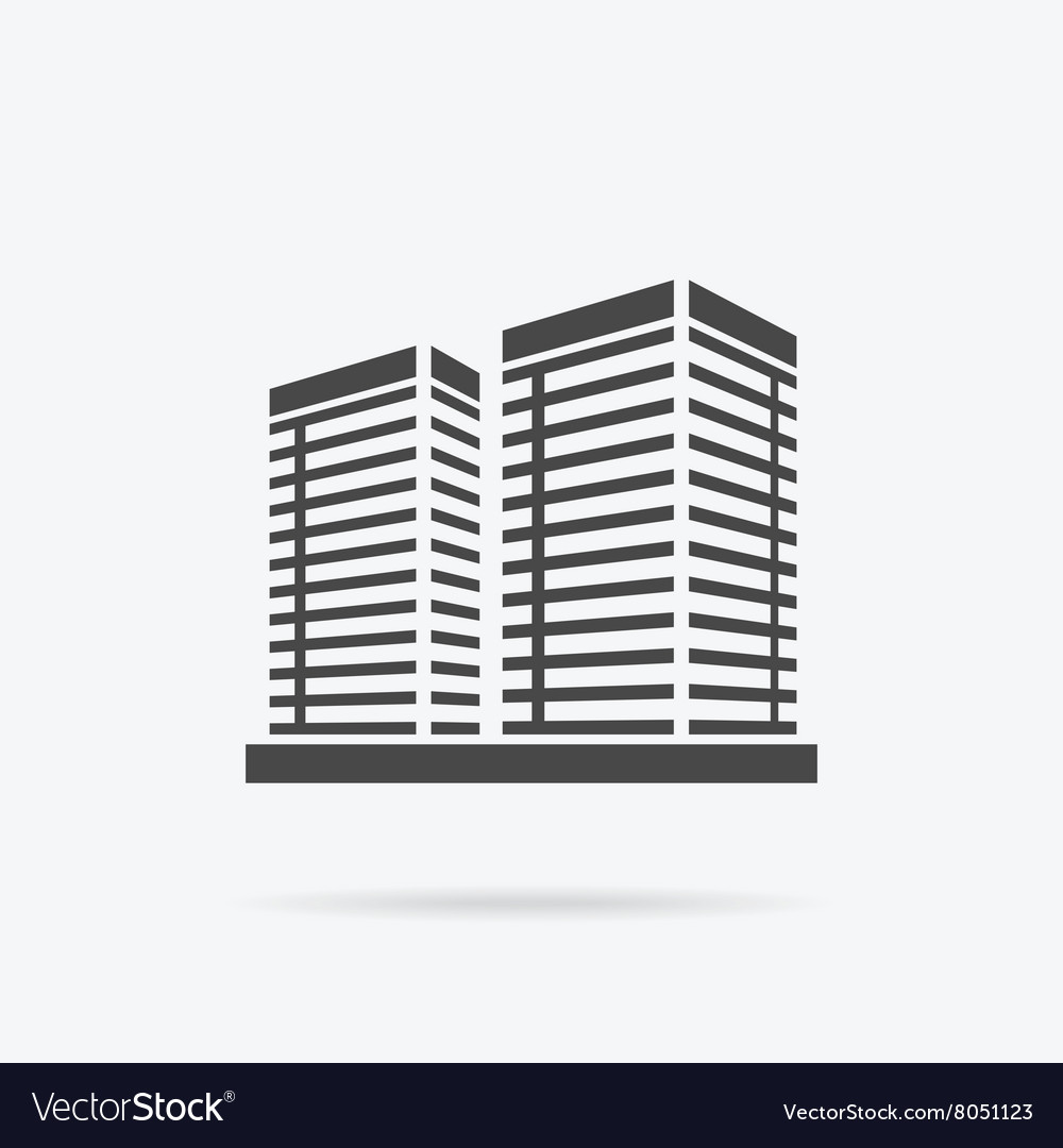 Skyscrapers house building icon Royalty Free Vector Image