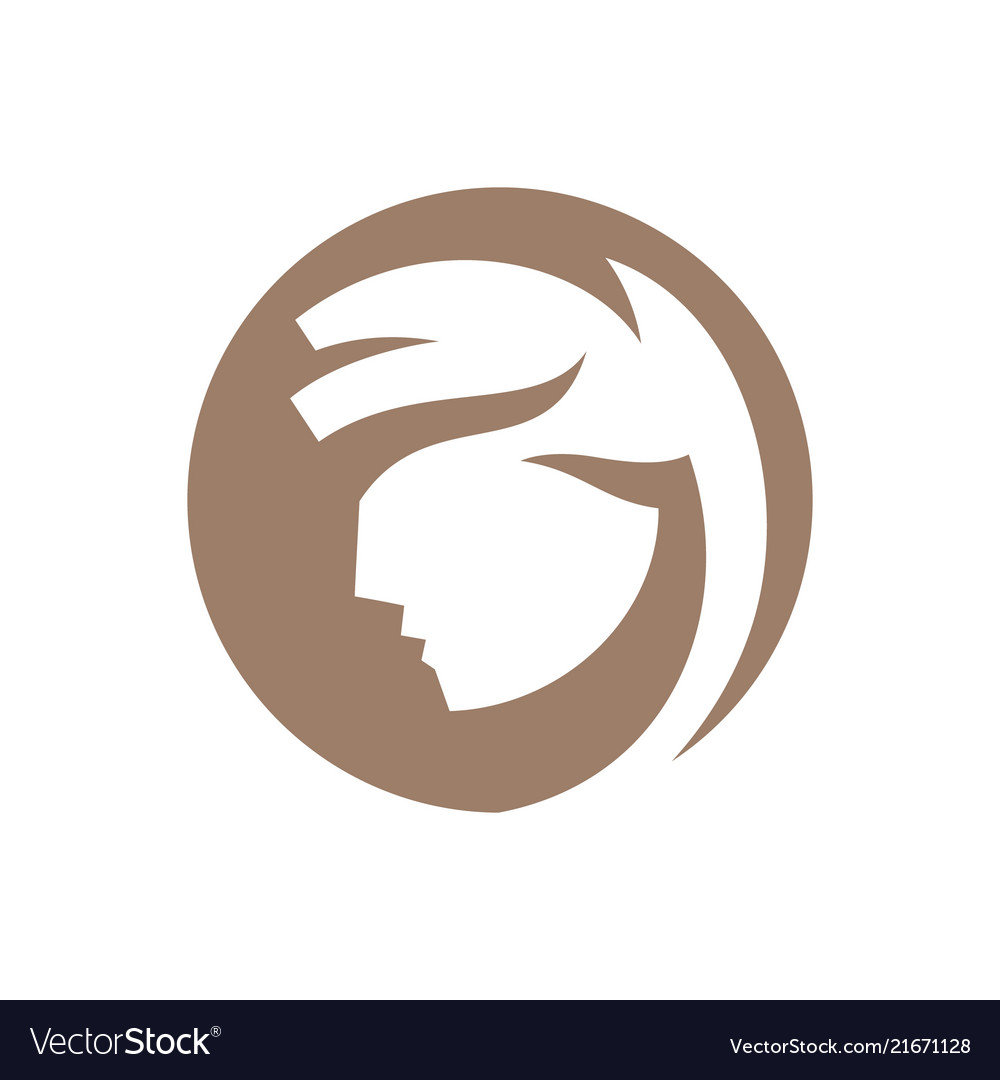 Antique lady sign vector image Antique lady sign