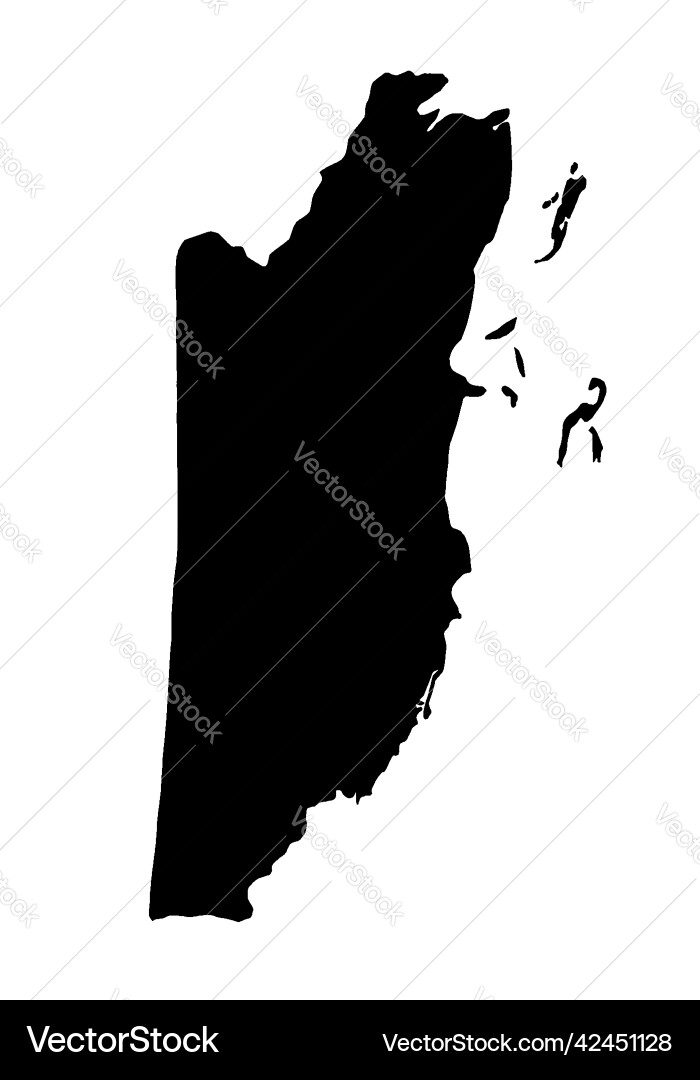 Belize map silhouette Royalty Free Vector Image