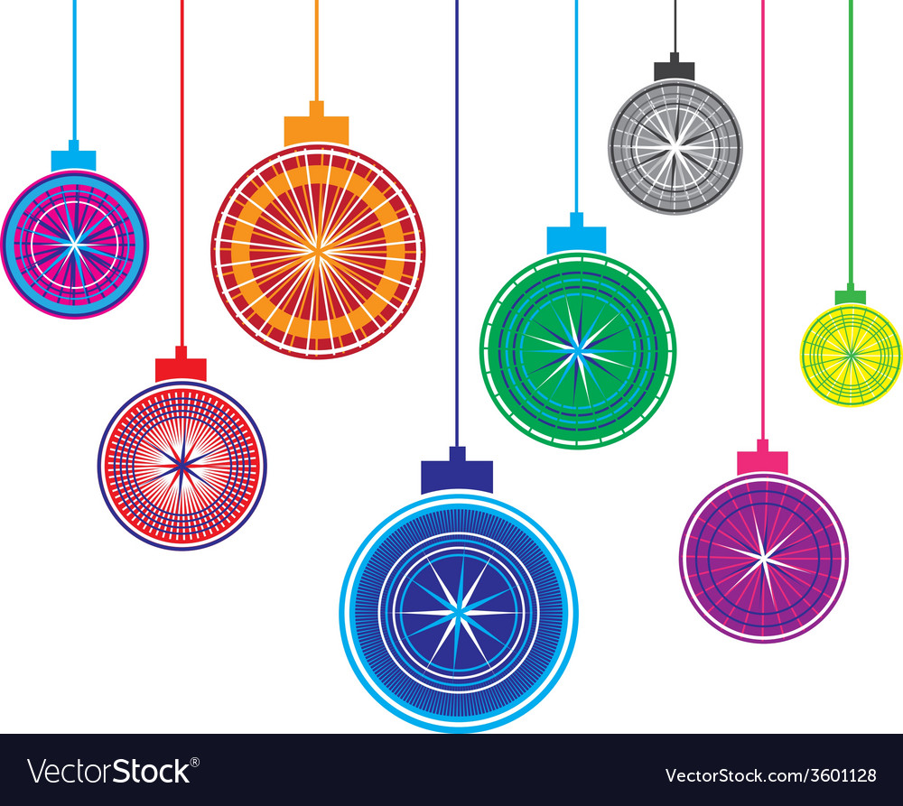 Hanging christmas balls Royalty Free Vector Image