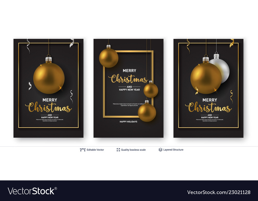 Set of christmas and new year banner templates