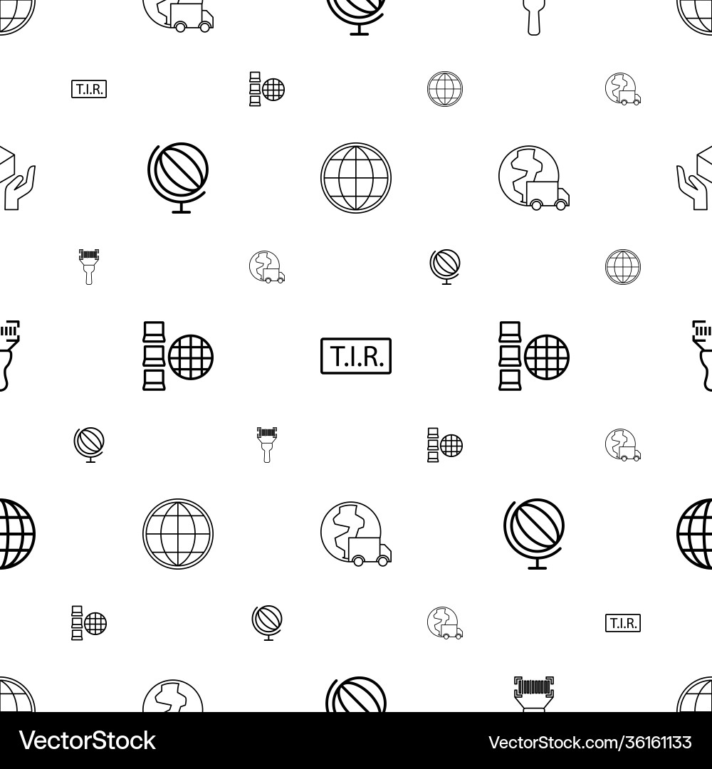 Logistics icons pattern seamless white background Vector Image