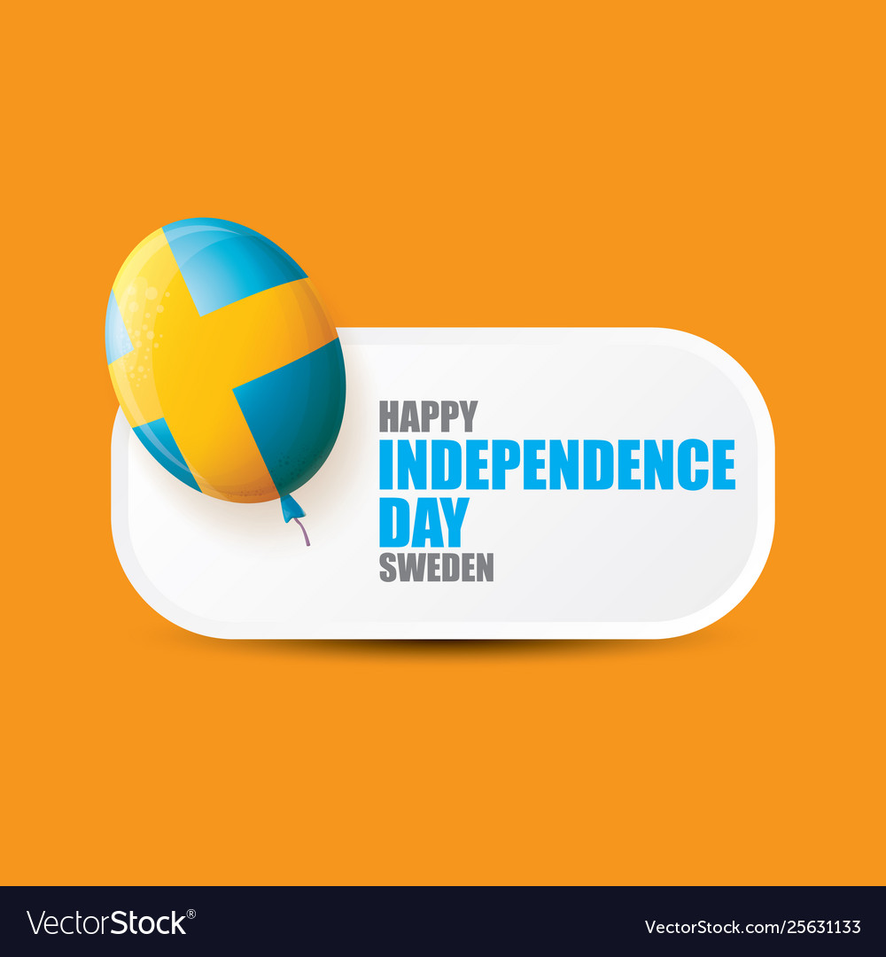 Sweden Indepedence Day Celebration Banner Or Vector Image