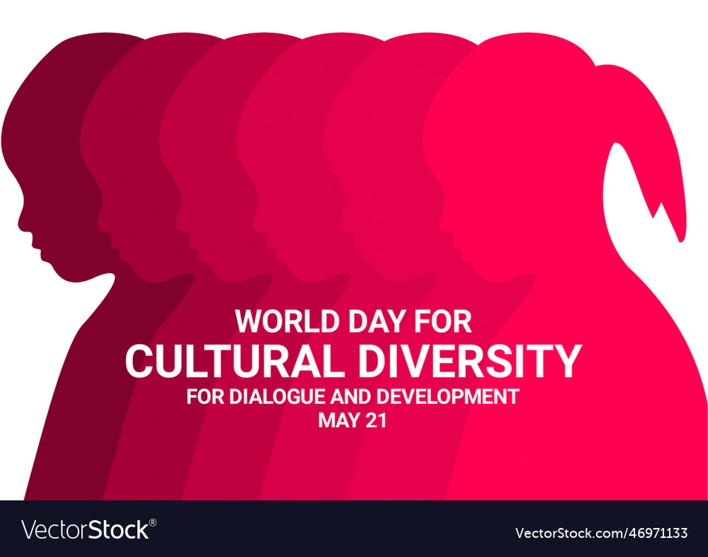 World day for cultural diversity for dialogue Vector Image