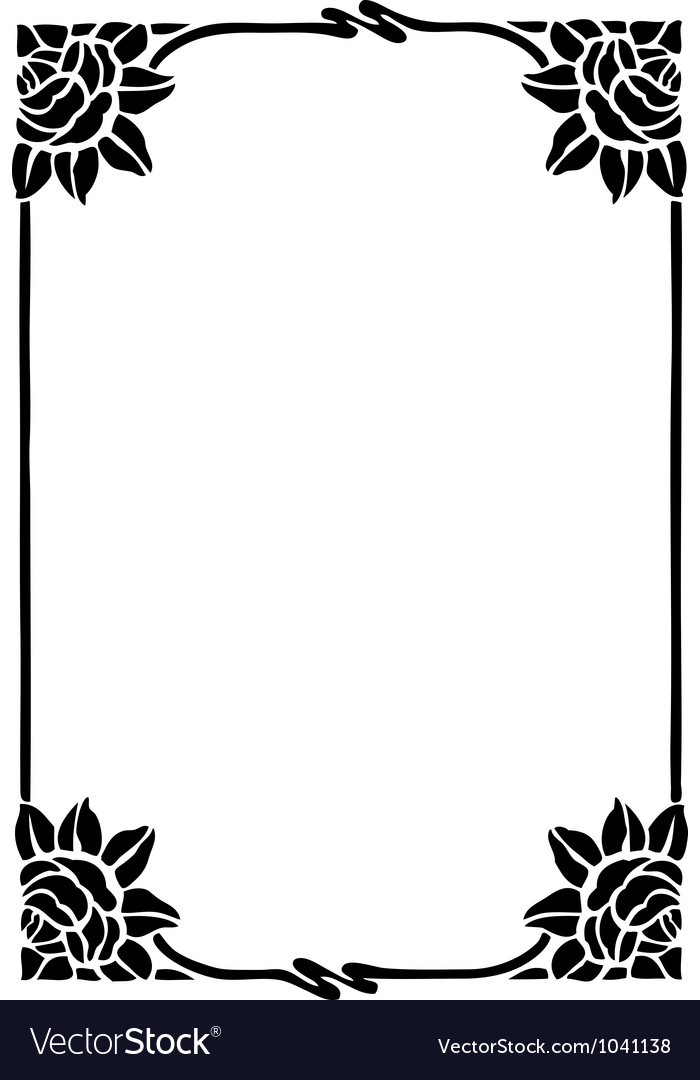 Art Nouveau Frame Royalty Free Vector Image - Vectorstock