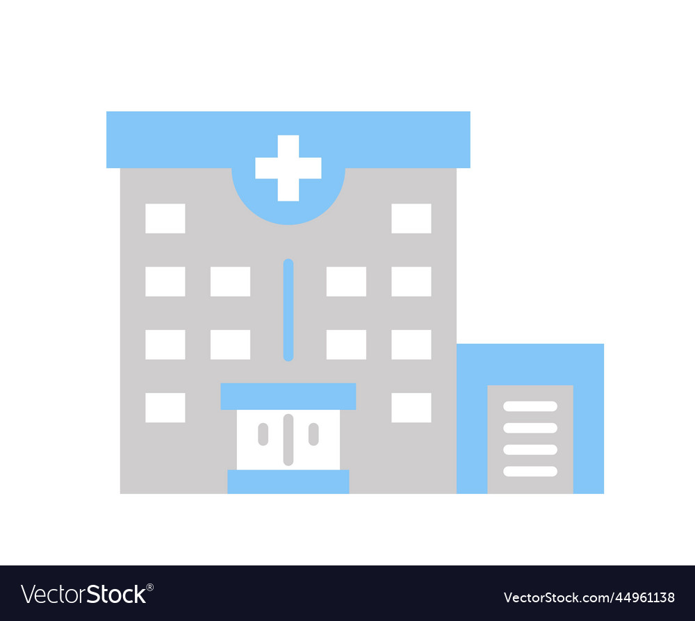 Blue Hospital Icon Royalty Free Vector Image - Vectorstock