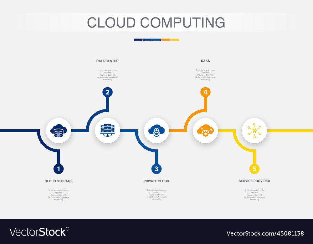 Cloud storage data center private cloud saas Vector Image