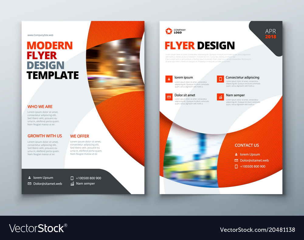 Flyer Template Layout Design Business Flyer Vector Image