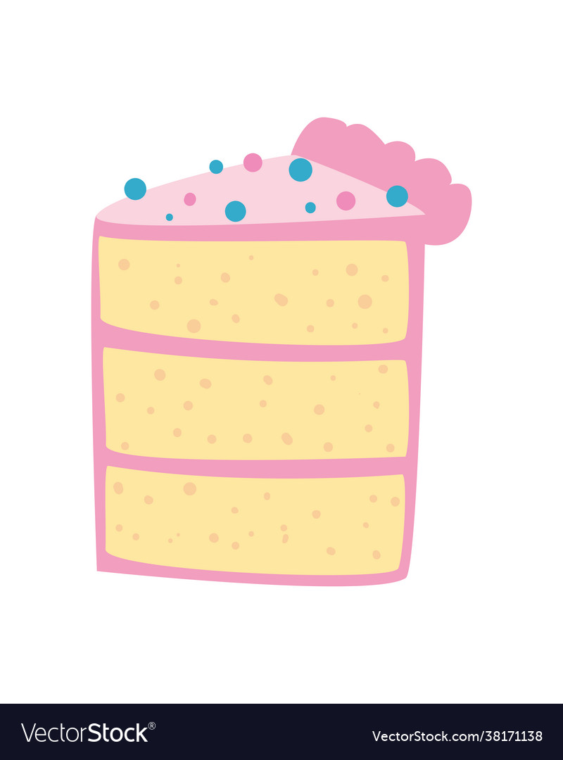 Slice cake icon Royalty Free Vector Image - VectorStock