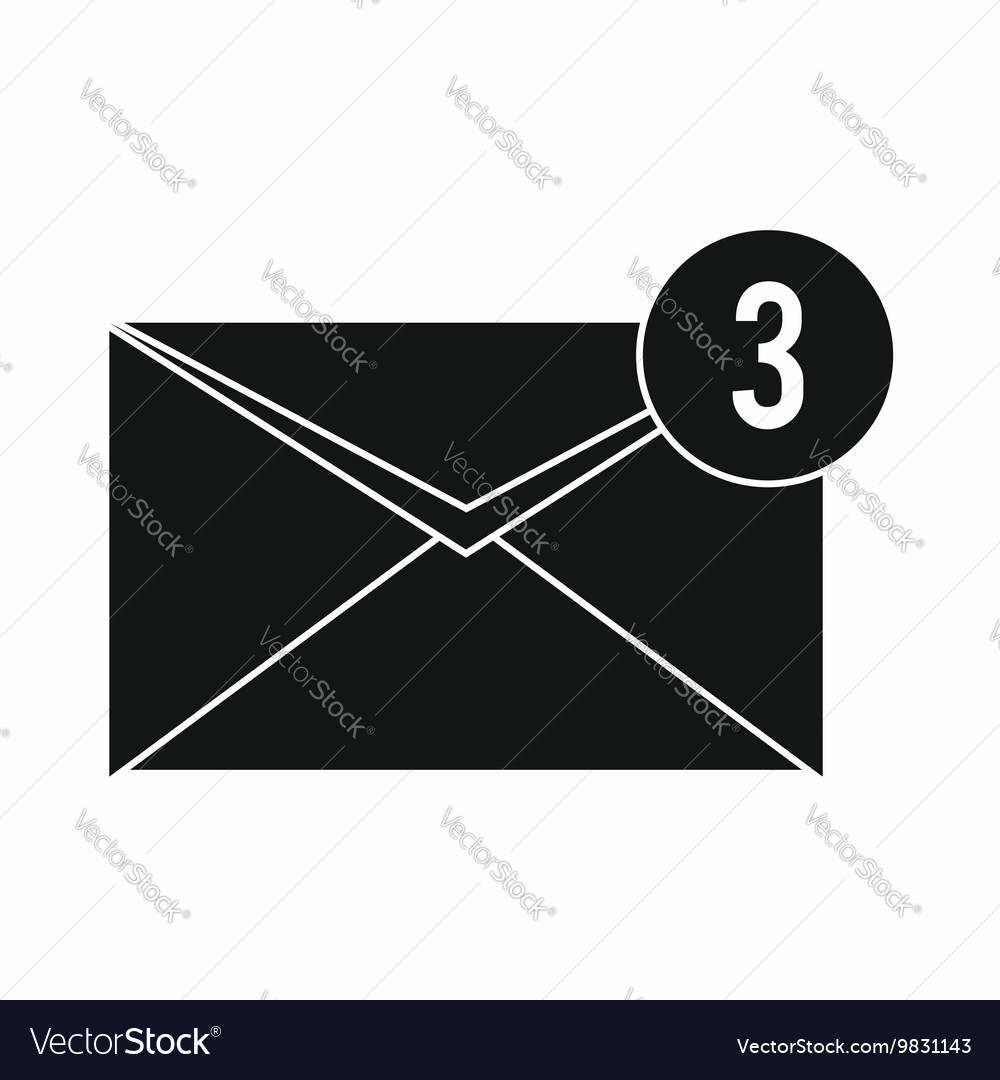 Envelope with three messages icon Royalty Free Vector Image