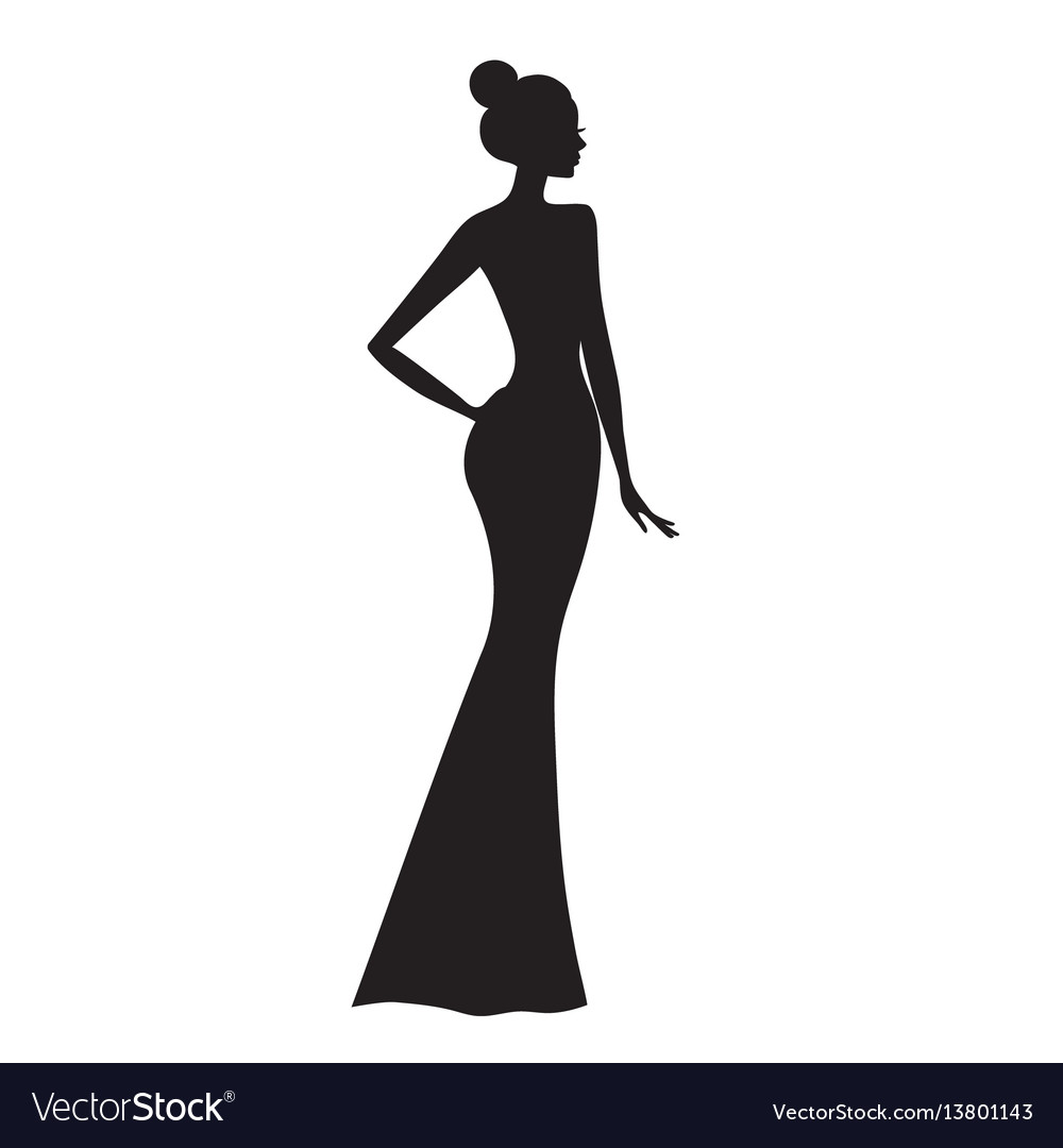 Black Model Silhouette Vector