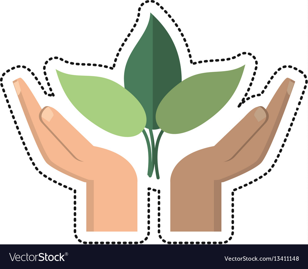 Cartoon hand plant environment icon Royalty Free Vector Cartoon hand plant environment icon Royalty Free Vector