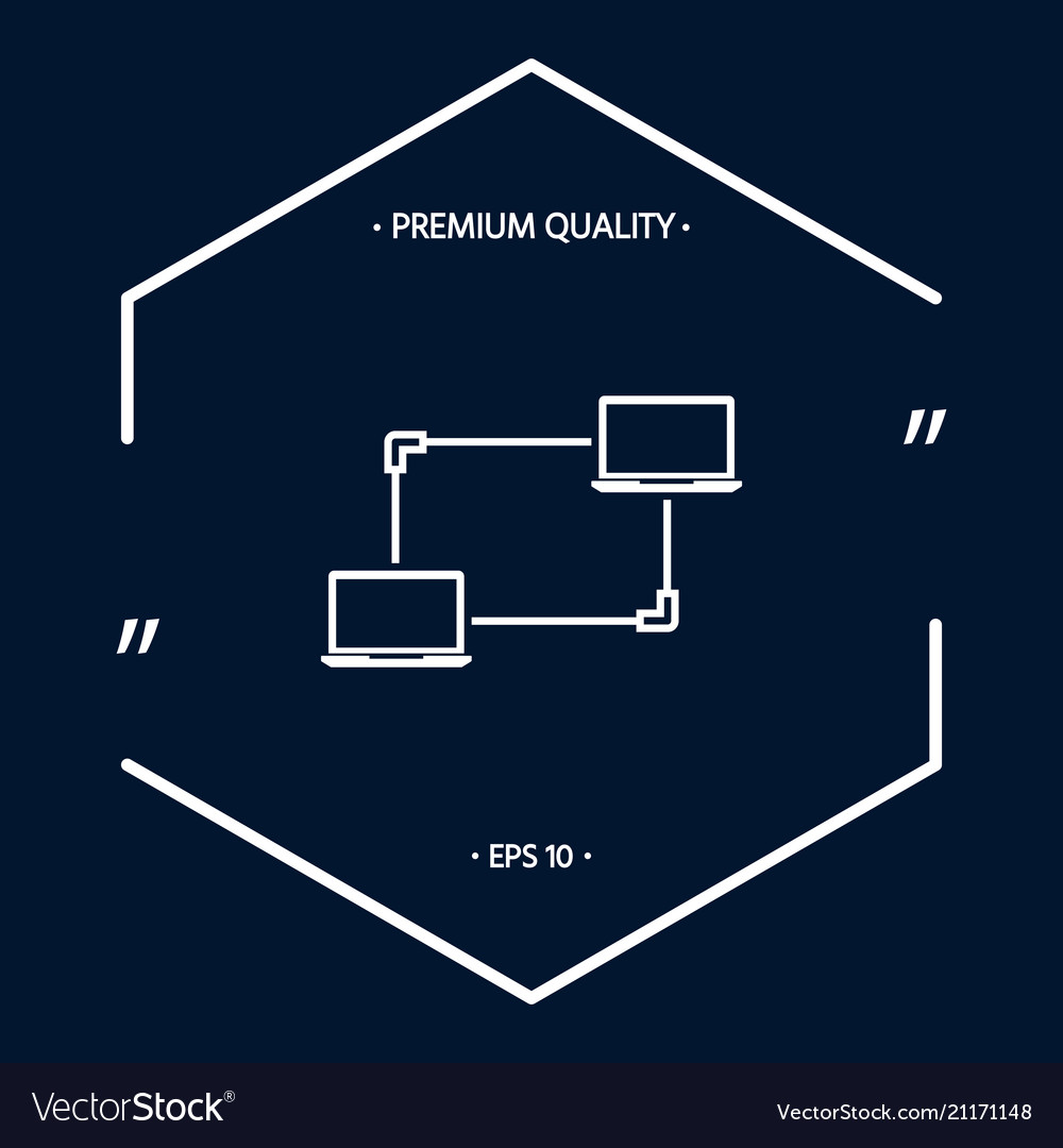 Computer network data exchange transfer concept Vector Image